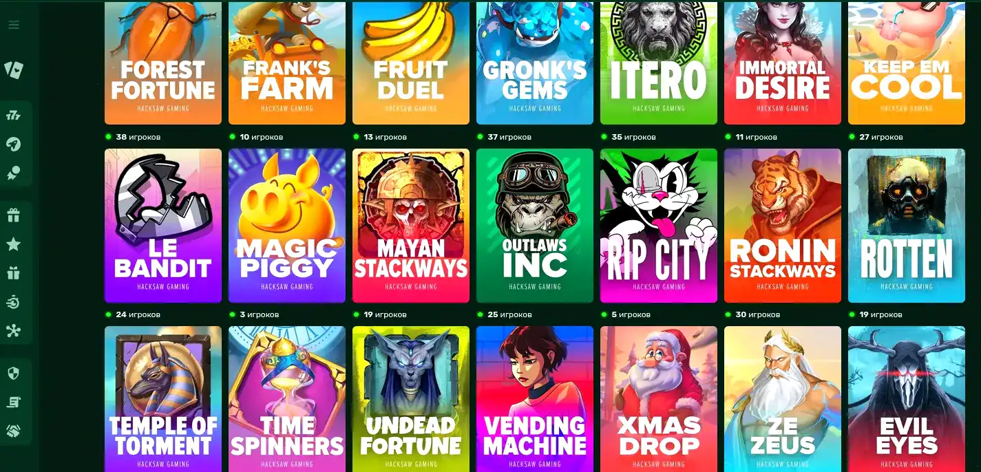 Мобильный интерфейс Турбо казино для игры с телефона